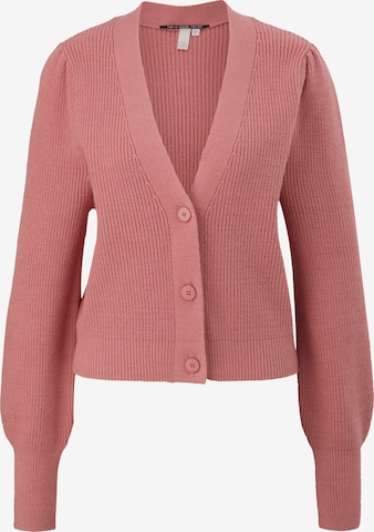 QS Knit Cardigan in Pink: front