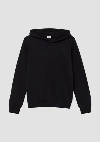 s.Oliver Sweatshirt in Zwart: voorkant