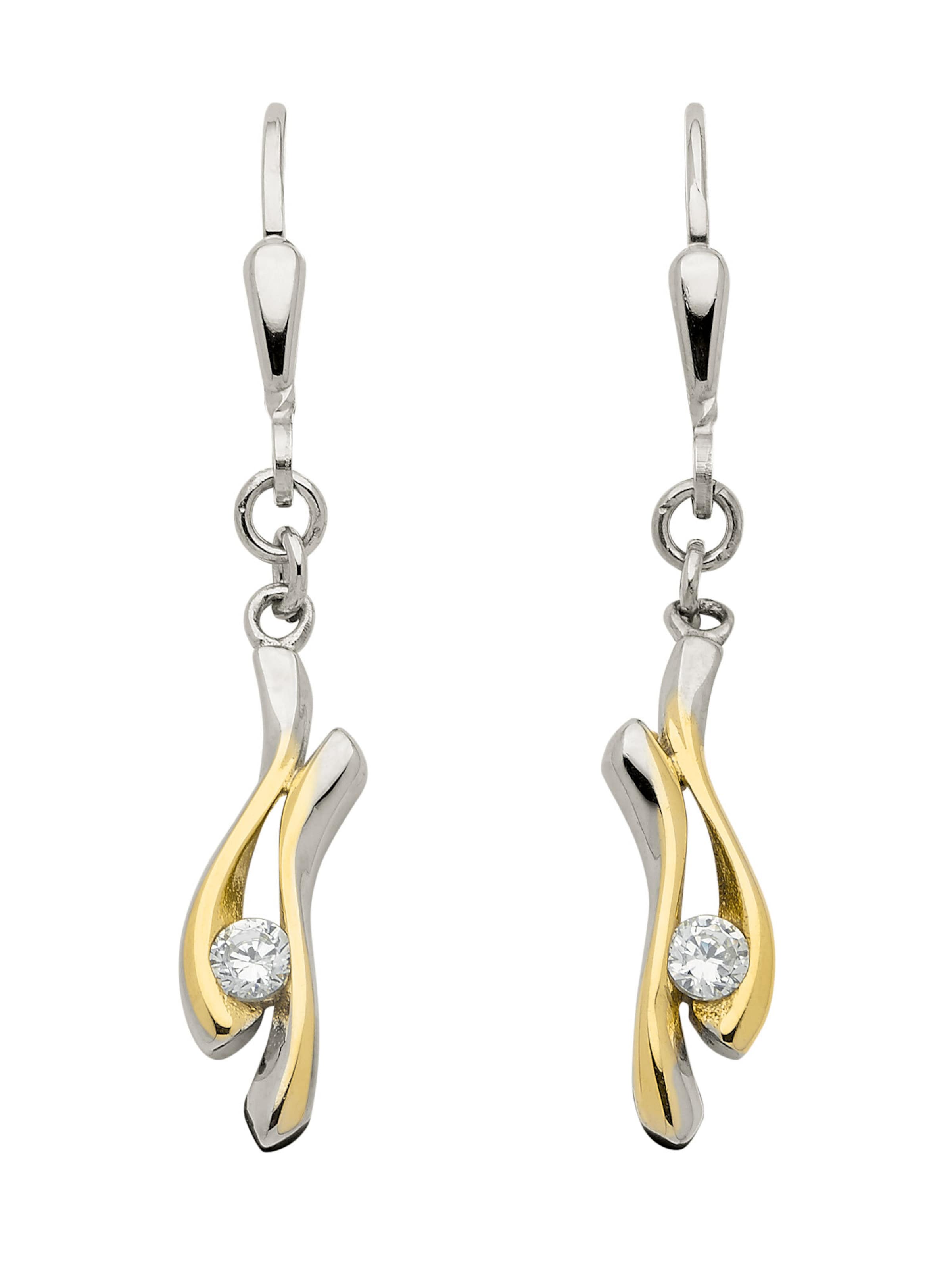 Adelia´s Ohrhänger 'Bicolor' in Gold: Vorderseite