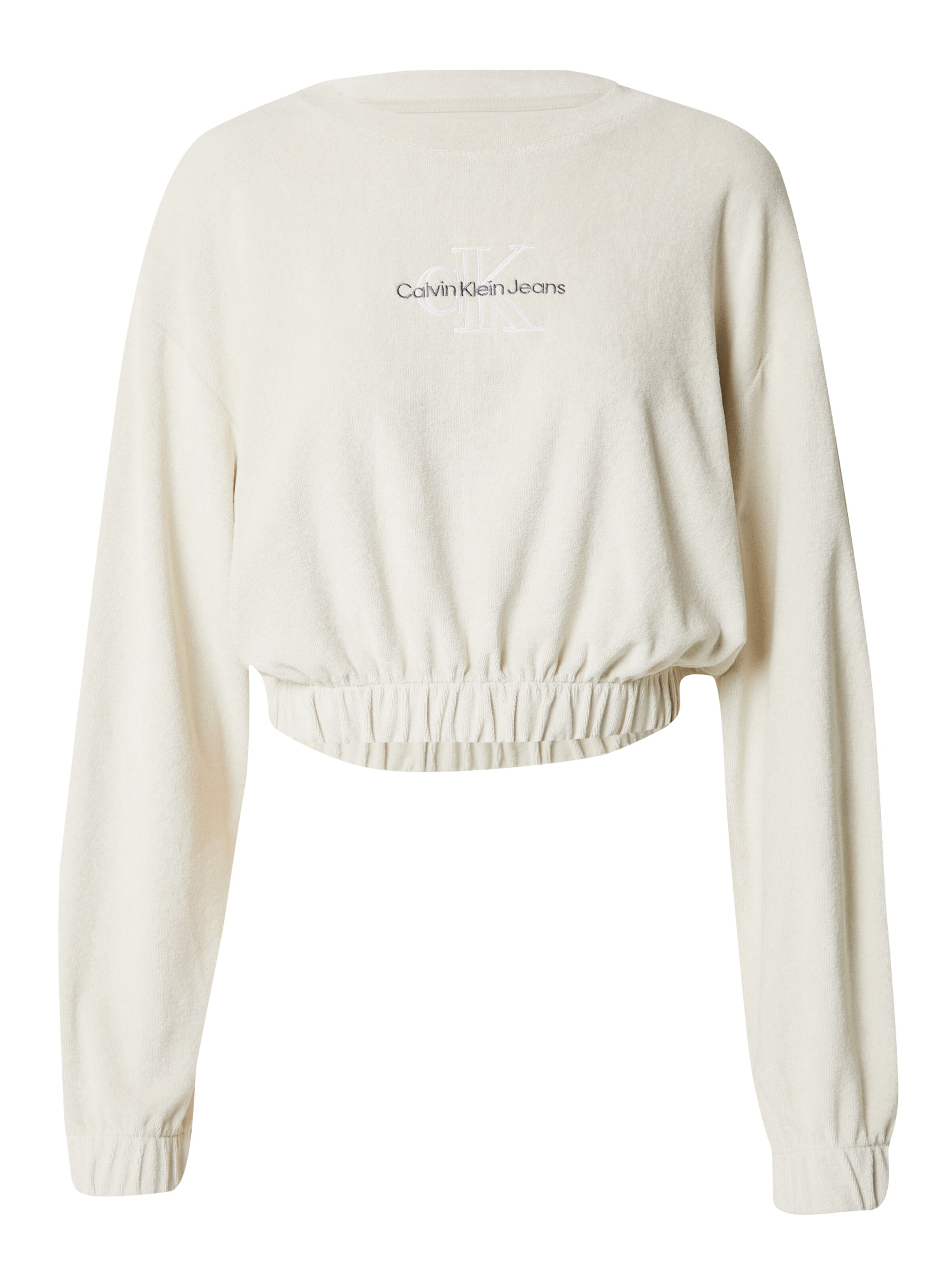 Calvin Klein Jeans Sweatshirt in Beige: front