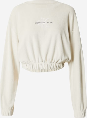 Calvin Klein Jeans - Sweatshirt em bege: frente