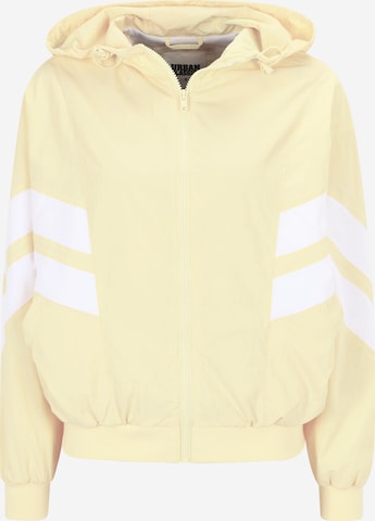 Urban Classics Between-Season Jacket 'Crinkle Batwing' in Yellow: front