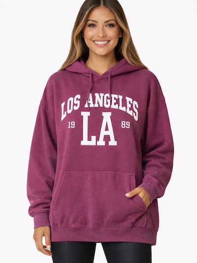 Worldclassca Oversizepullover in S-L in lila, Produktansicht