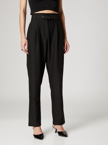 Guido Maria Kretschmer Women Boot cut Pleat-front trousers 'Monique' in Black: front