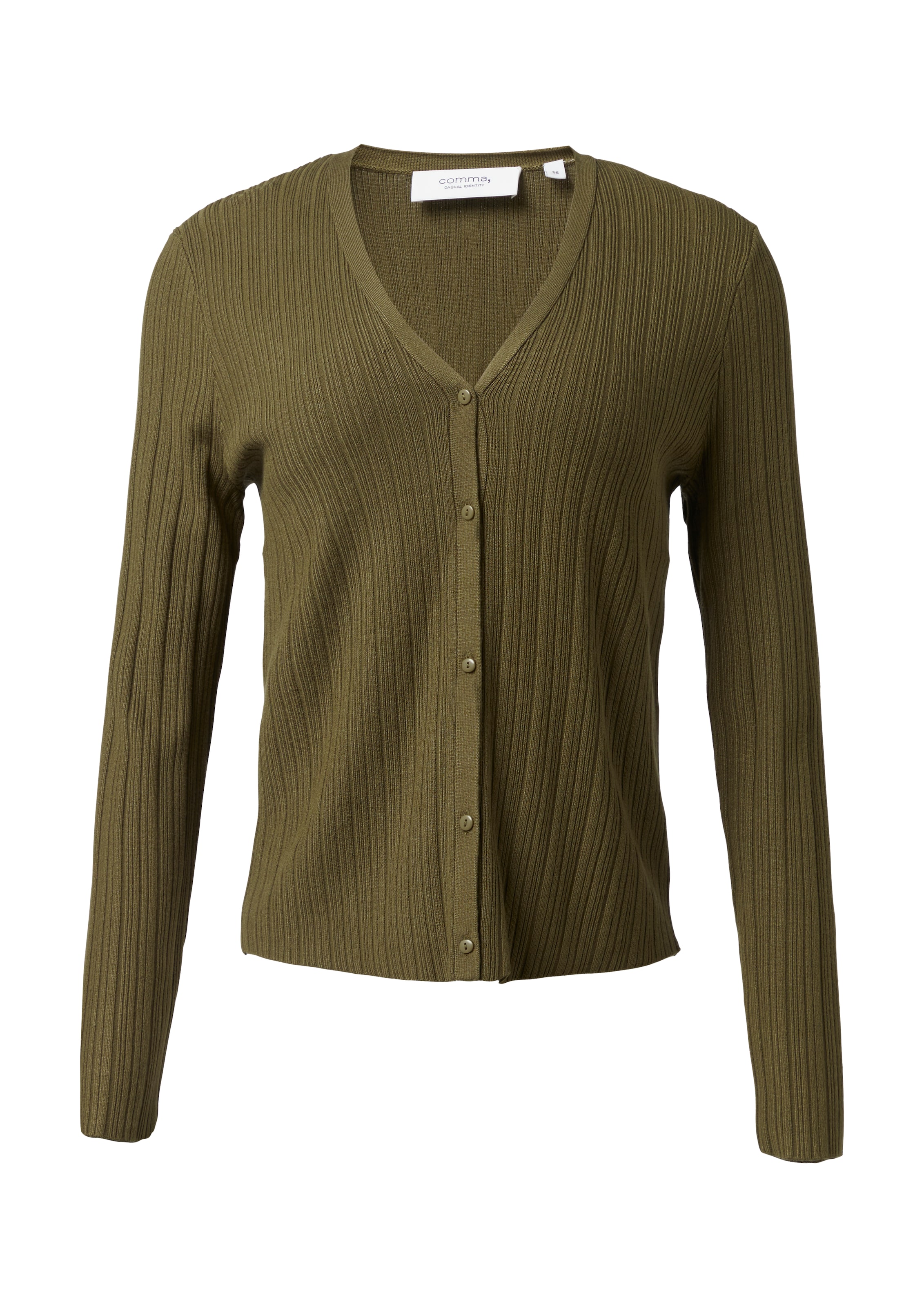 comma casual identity Strickjacke in Grün: Vorderseite