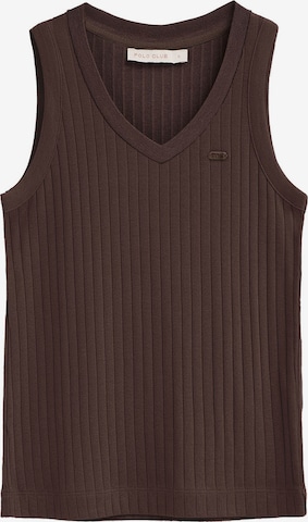 Polo Club Top in Brown: front