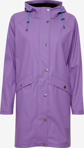 ICHI Raincoat in Purple: front