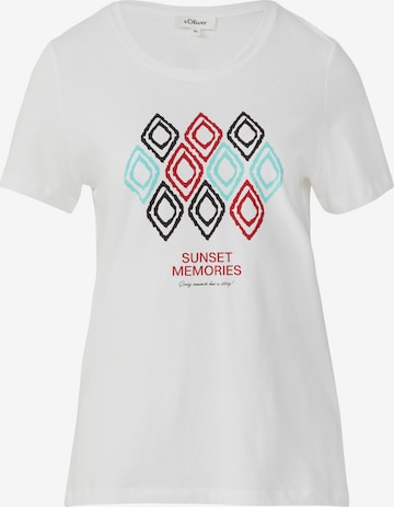 s.Oliver Shirt in Wit: voorkant