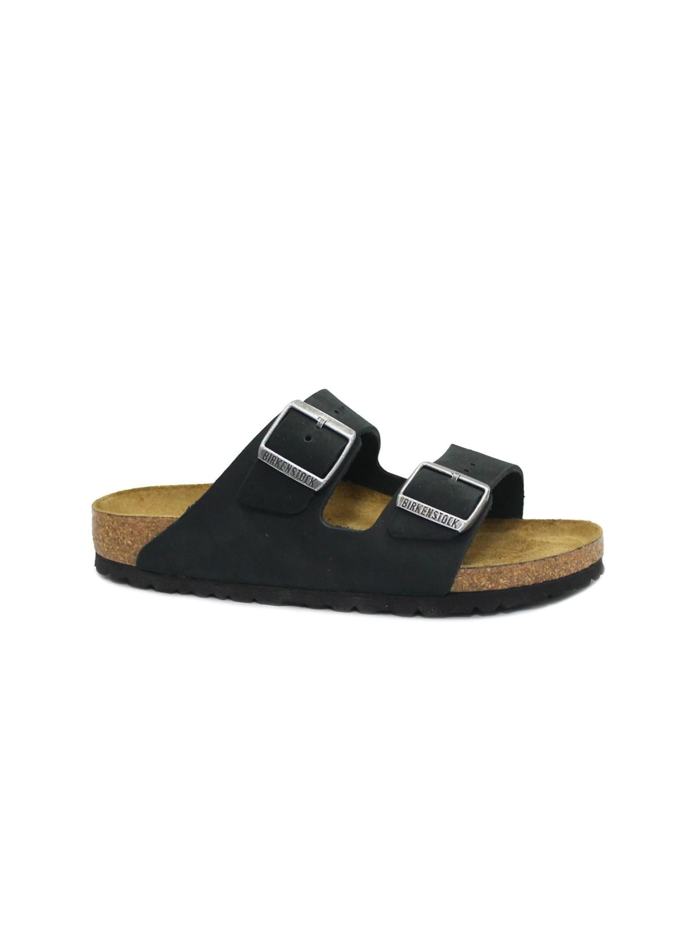 BIRKENSTOCK Slippers in Black: front