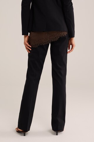 WE Fashion Буткат Плиссированные брюки в Черный