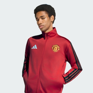 ADIDAS PERFORMANCE Sports sweat jacket 'Manchester United DNA' in Red