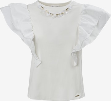 Influencer T-Shirt in Weiß: Vorderseite