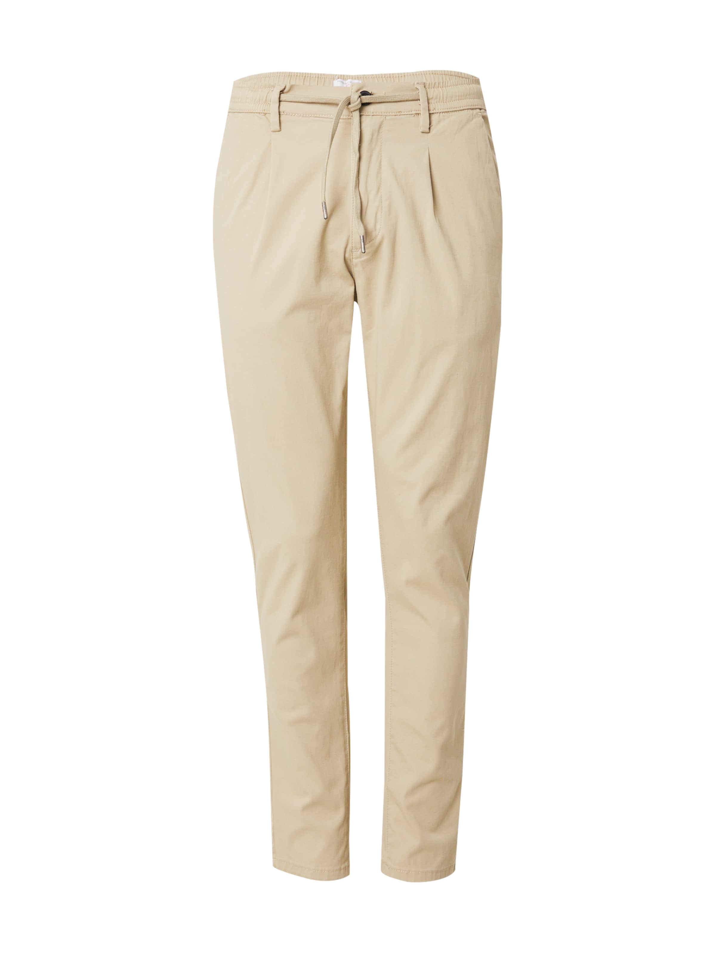 Lindbergh Tapered Pleat-front trousers 'Superflex' in Beige: front