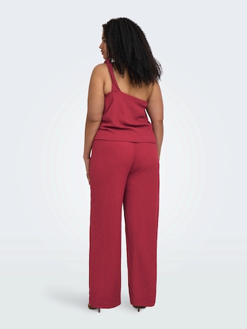 ONLY Carmakoma - Pierna ancha Pantalón 'CARERIKKA' en rojo