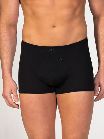 zd ZERO DEFECTS - Calzoncillo boxer 'Ikaria Trunk' en negro: frente