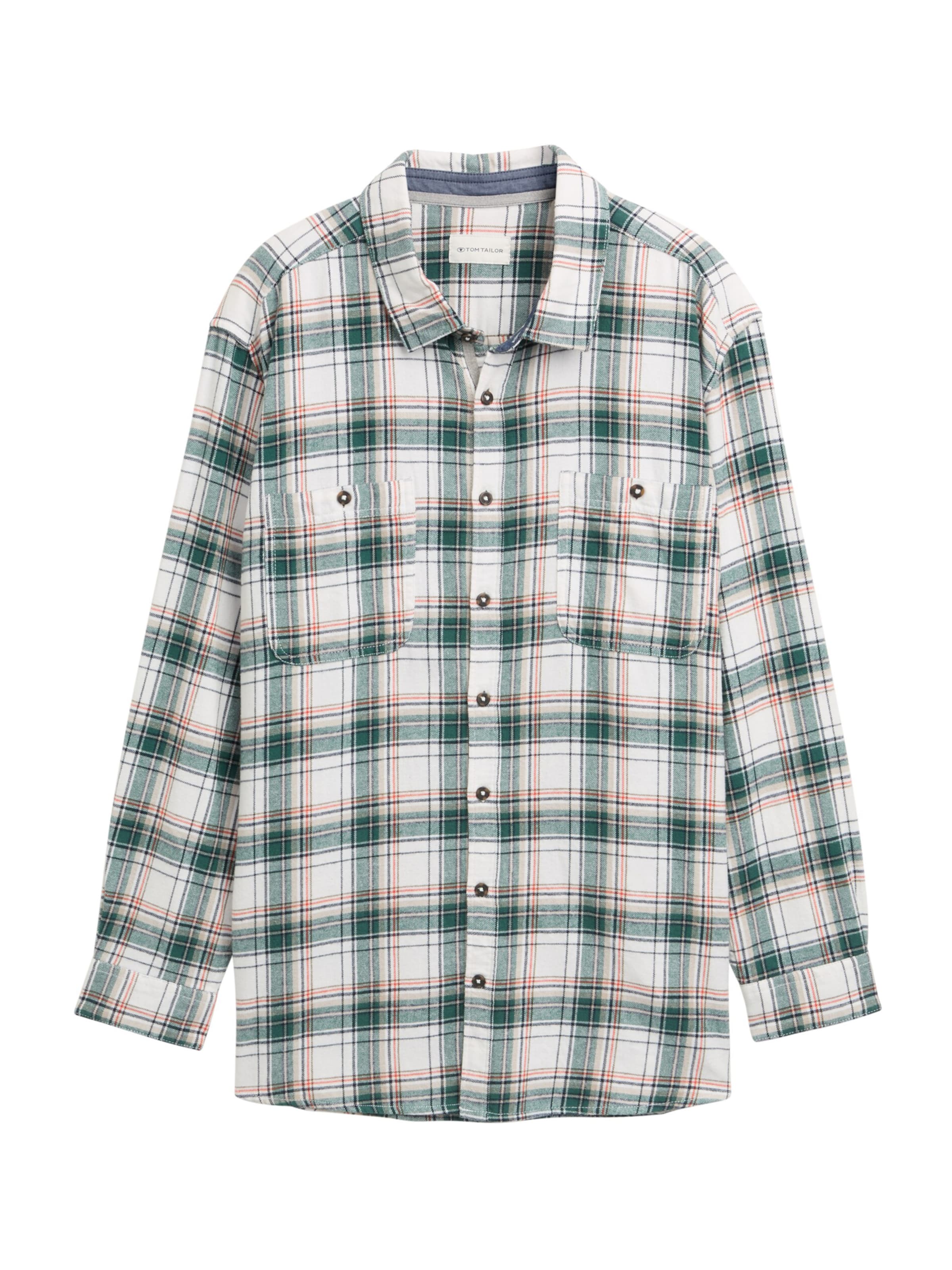 TOM TAILOR Men + Regular fit Πουκάμισο σε λευκό: μπροστά