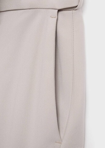 MANGO MAN Slim fit Pleated Pants 'Zurich' in Beige