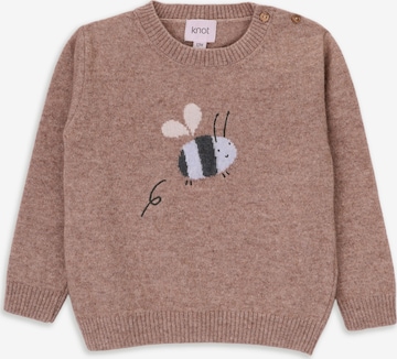 KNOT Sweater 'Bee' in Brown: front
