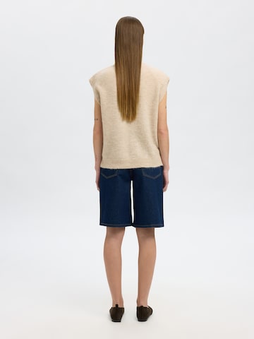 Pull-over 'SLFLULU' SELECTED en beige