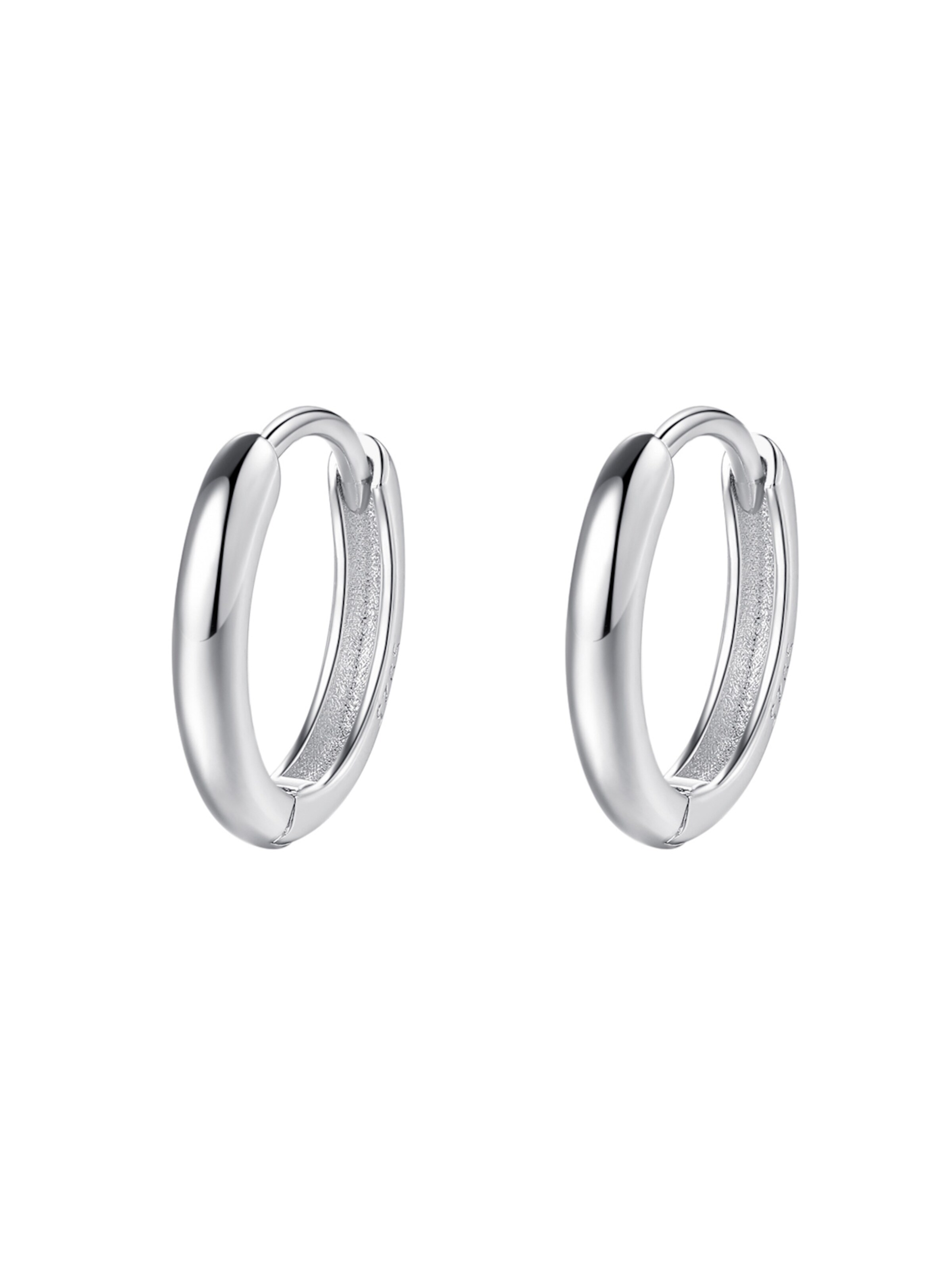 Hey Happiness - Pendientes 'Plain Chunky' en plata