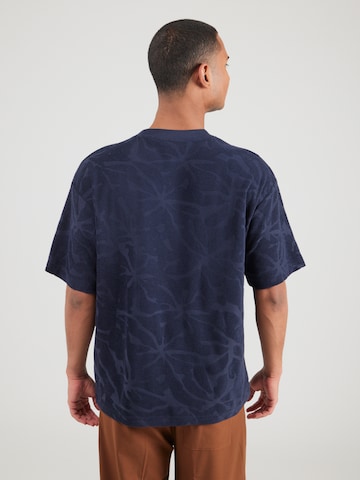 BOSS Shirt 'Te_Flower' in Blue