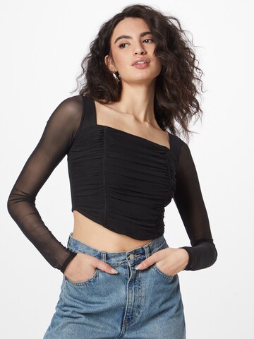 Abercrombie & Fitch Tričko - Čierna: predná strana