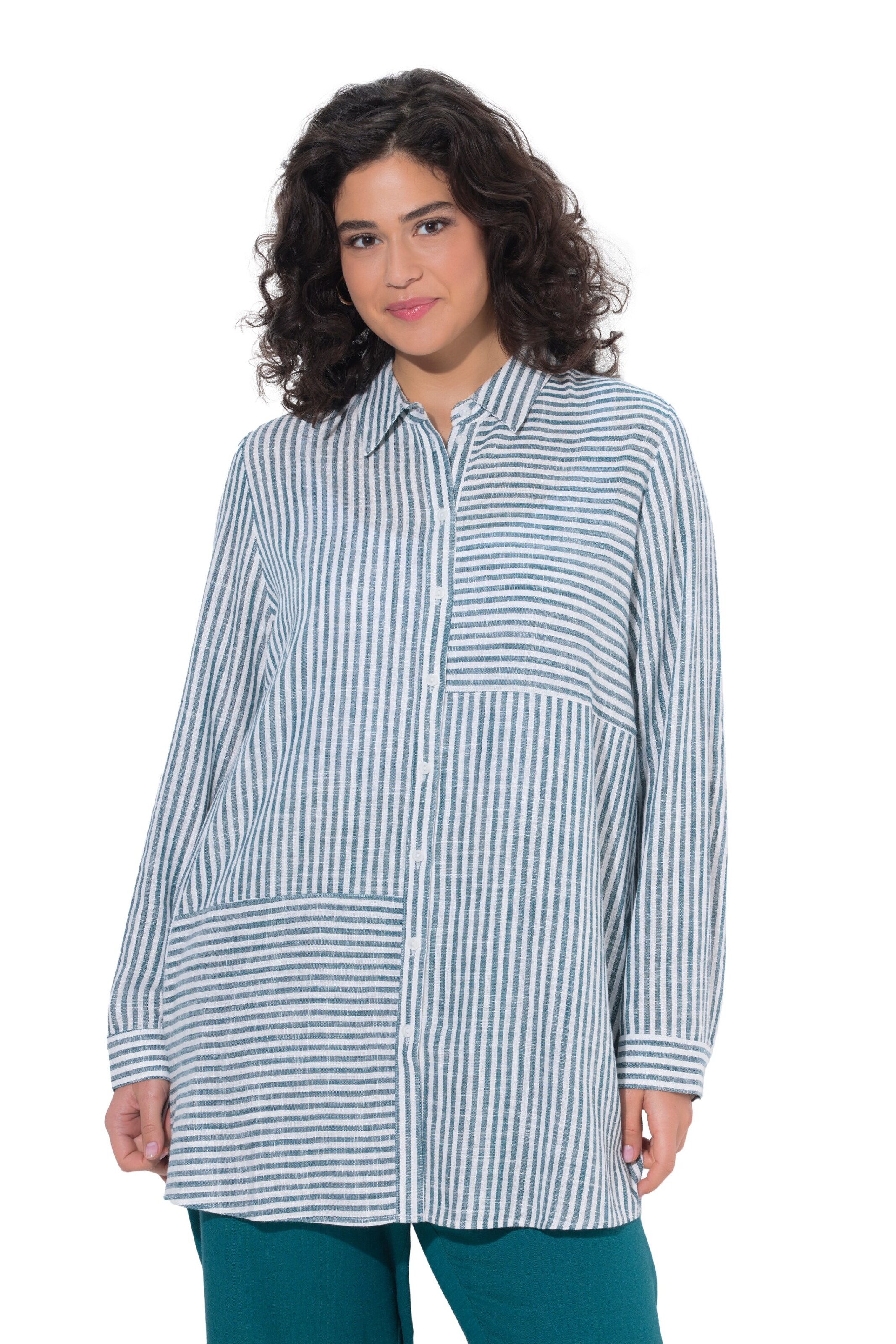 Ulla Popken Bluse in Grün: Vorderseite