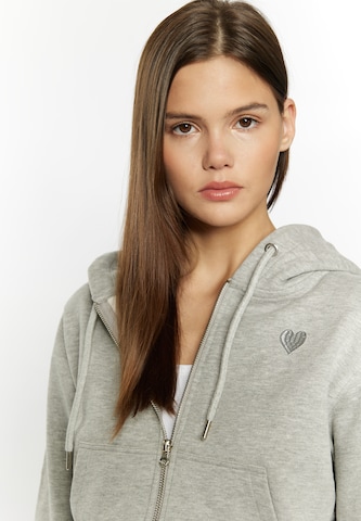 MYMO Sweatjacke 'Blonda' in Grau