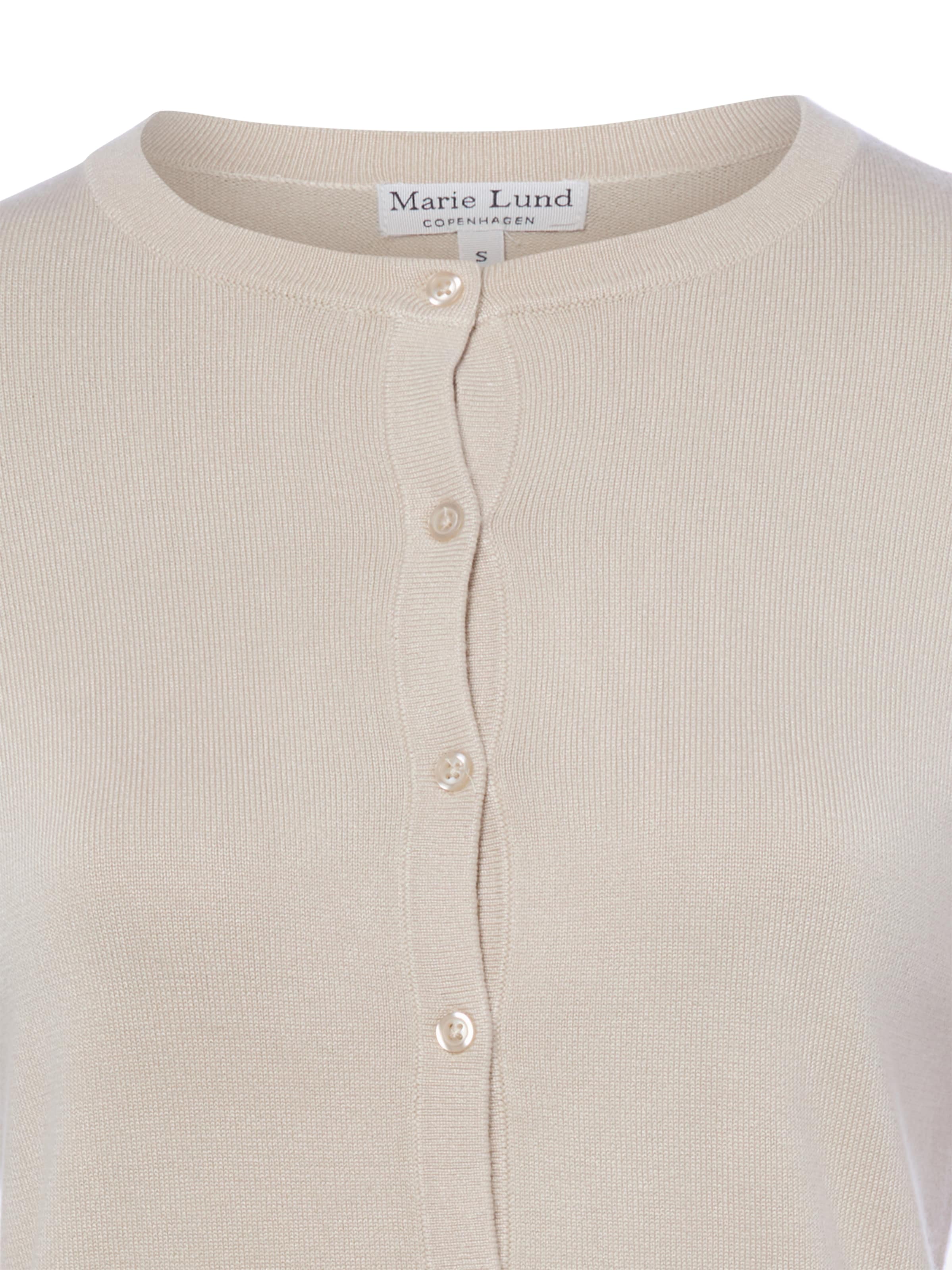 Marie Lund Gebreid vest in Beige