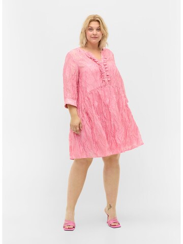 Zizzi Shirt Dress 'Amina' in Pink