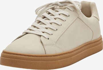 Baskets basses Pull&Bear en beige : devant