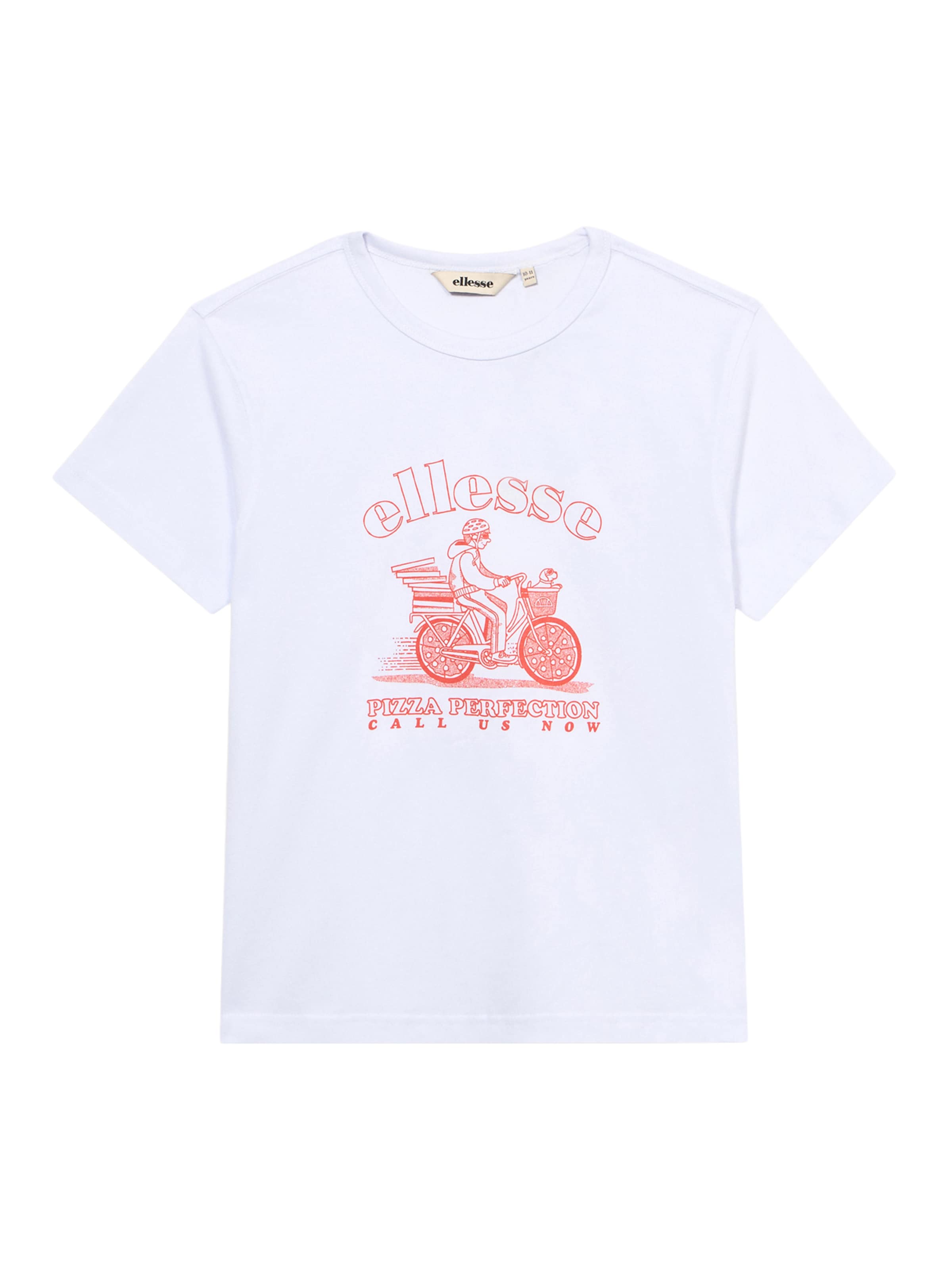 ELLESSE Shirt 'Trattori' in Wit: voorkant