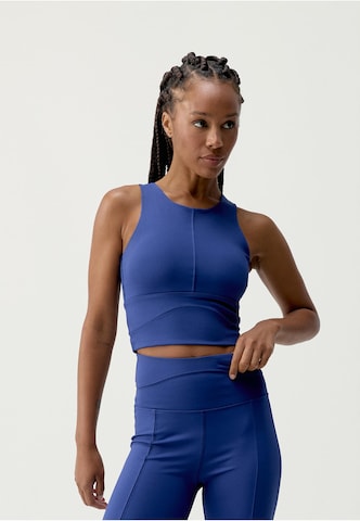 Born Living Yoga Bralette Bra 'Saori' in Blue: front