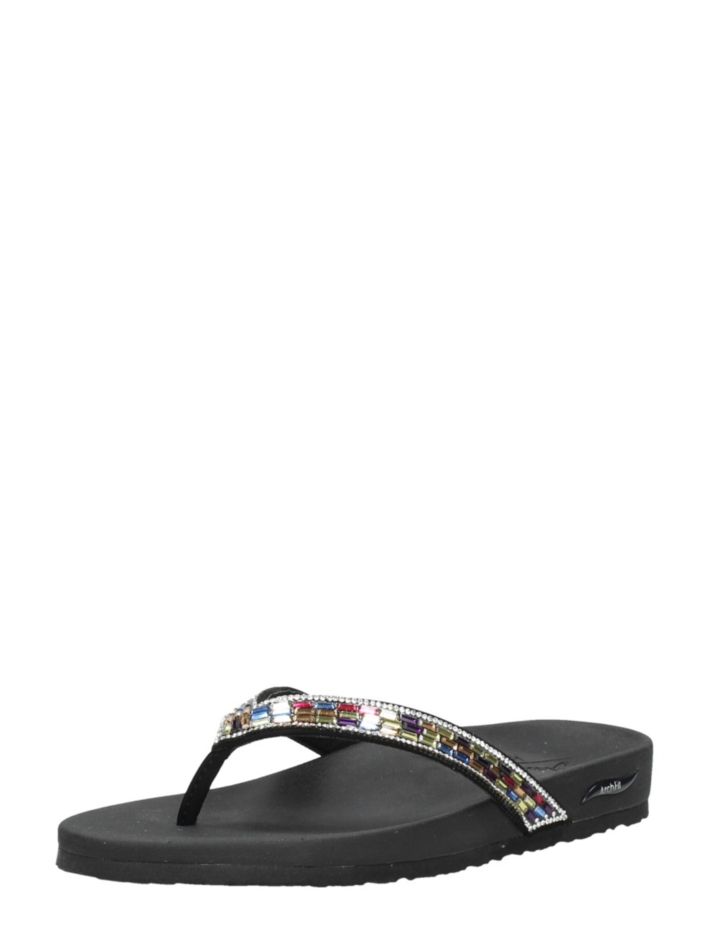 SKECHERS Teenslipper 'Arch Fit Meditation' in Zwart: voorkant