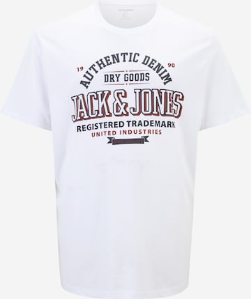 Jack & Jones Plus Shirt in Wit: voorkant