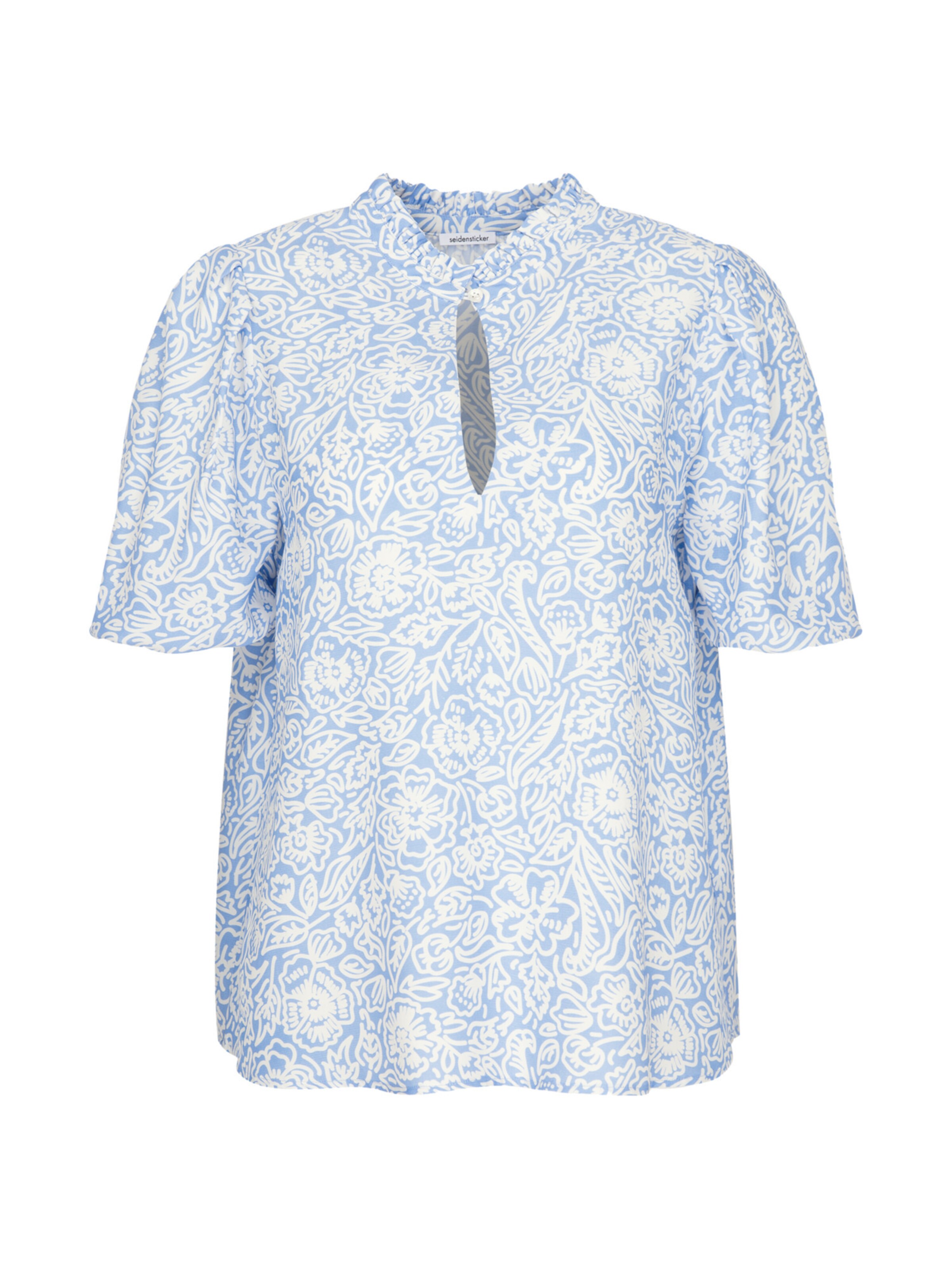 SEIDENSTICKER Blouse 'Schwarze Rose' in Blue: front