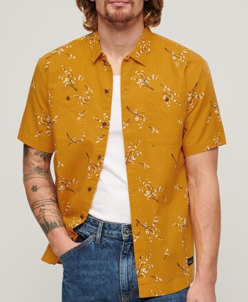 Superdry Regular fit Button Up Shirt in Orange