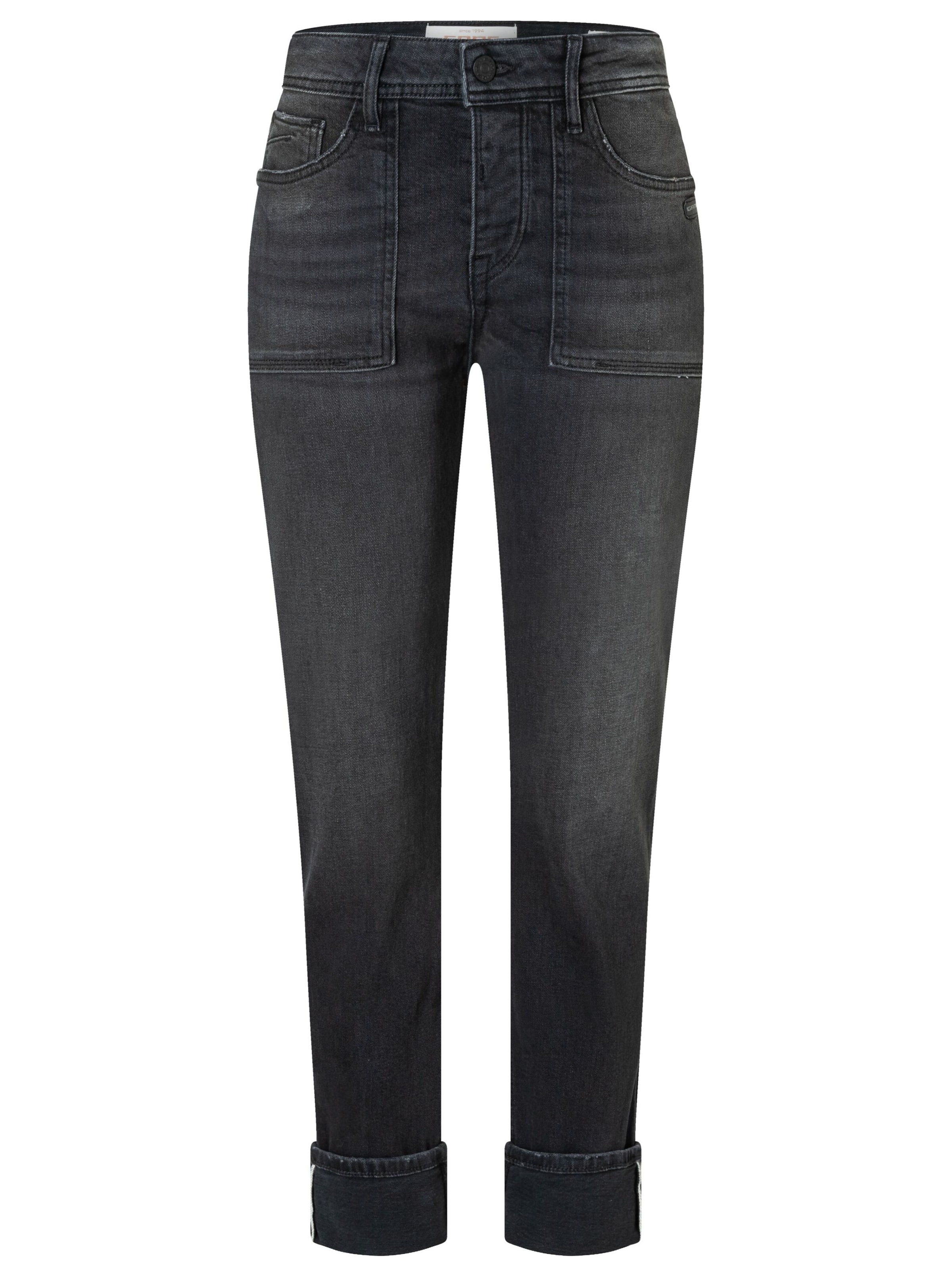 Gang Tapered Jeans '94NICA WORKER' in Zwart: voorkant