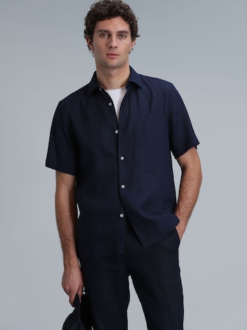 Chemise 'Bert' Lufian en bleu : devant