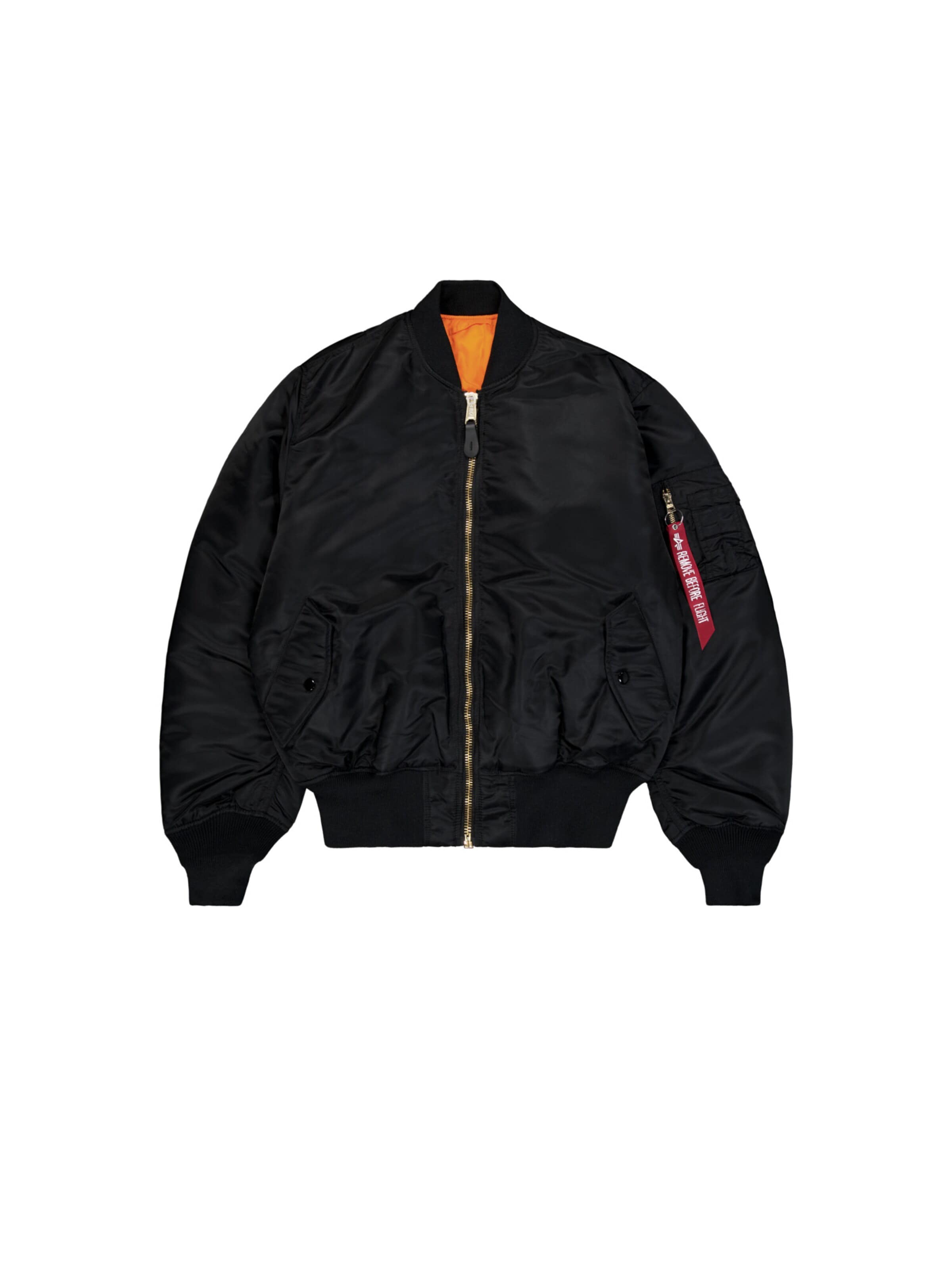 ALPHA INDUSTRIES Between-Season Jacket 'MA-1 Heritage' in Black: front