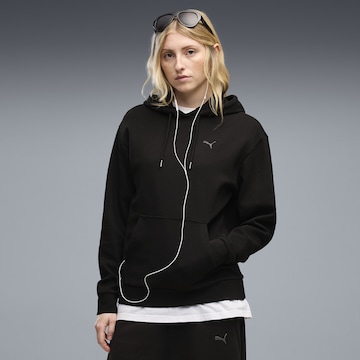 Sweat-shirt 'Essentials Elevated' PUMA en noir : devant