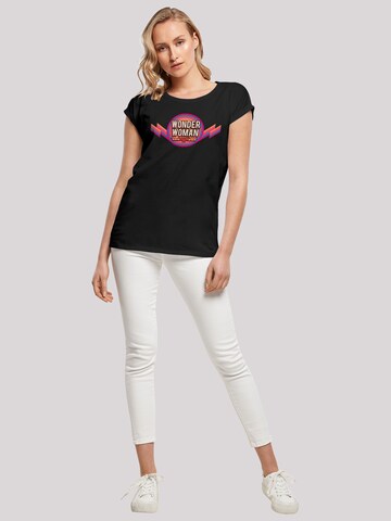 T-shirt 'DC Comics Wonder Woman Rainbow Logo' F4NT4STIC en noir