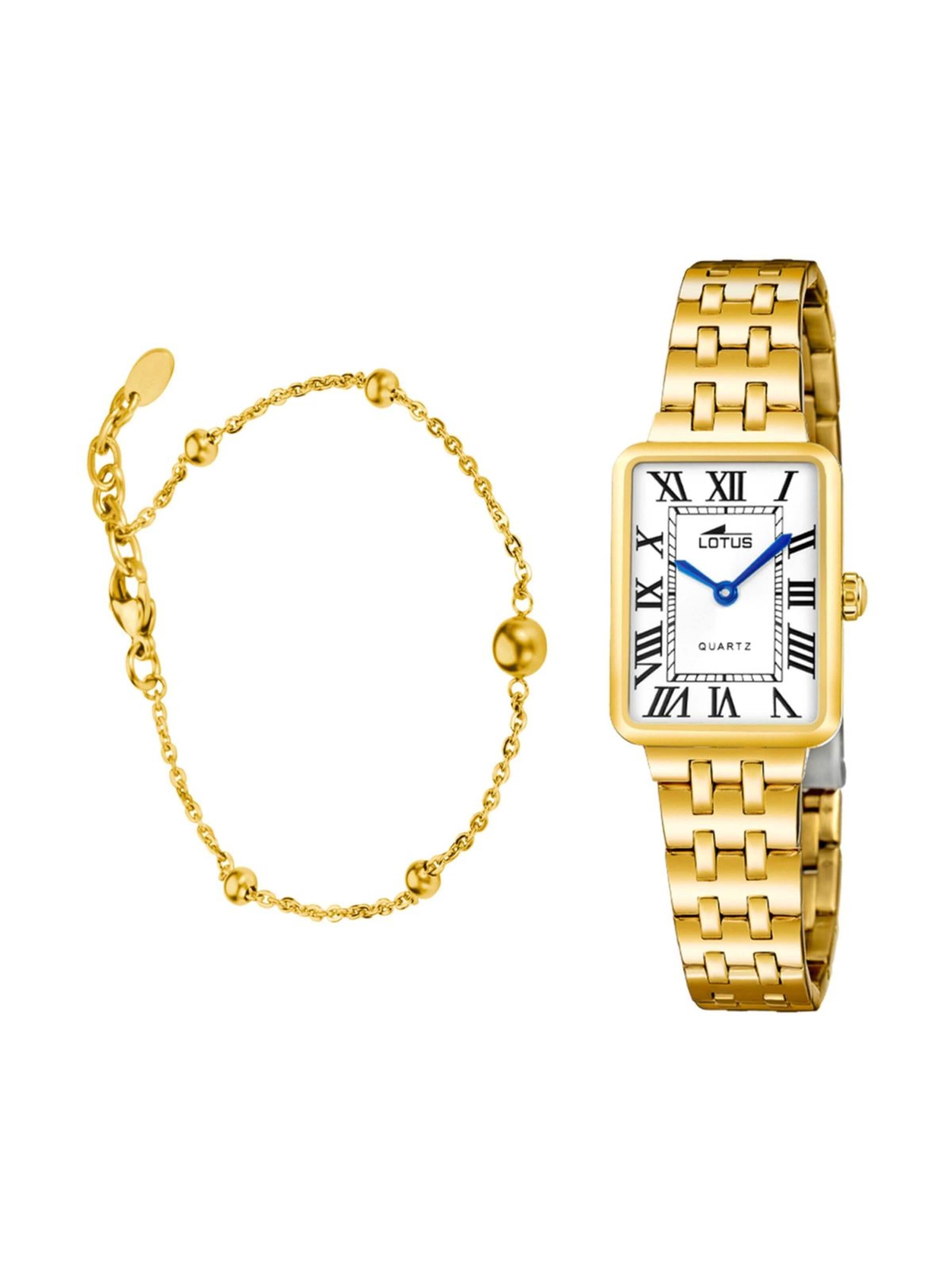Lotus Analoguhr‌‌‌‌‌‌‌ in Gold: Vorderseite