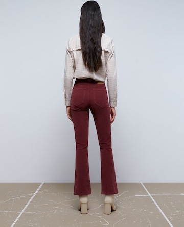 Scalpers Boot cut Trousers 'Corduroy' in Red