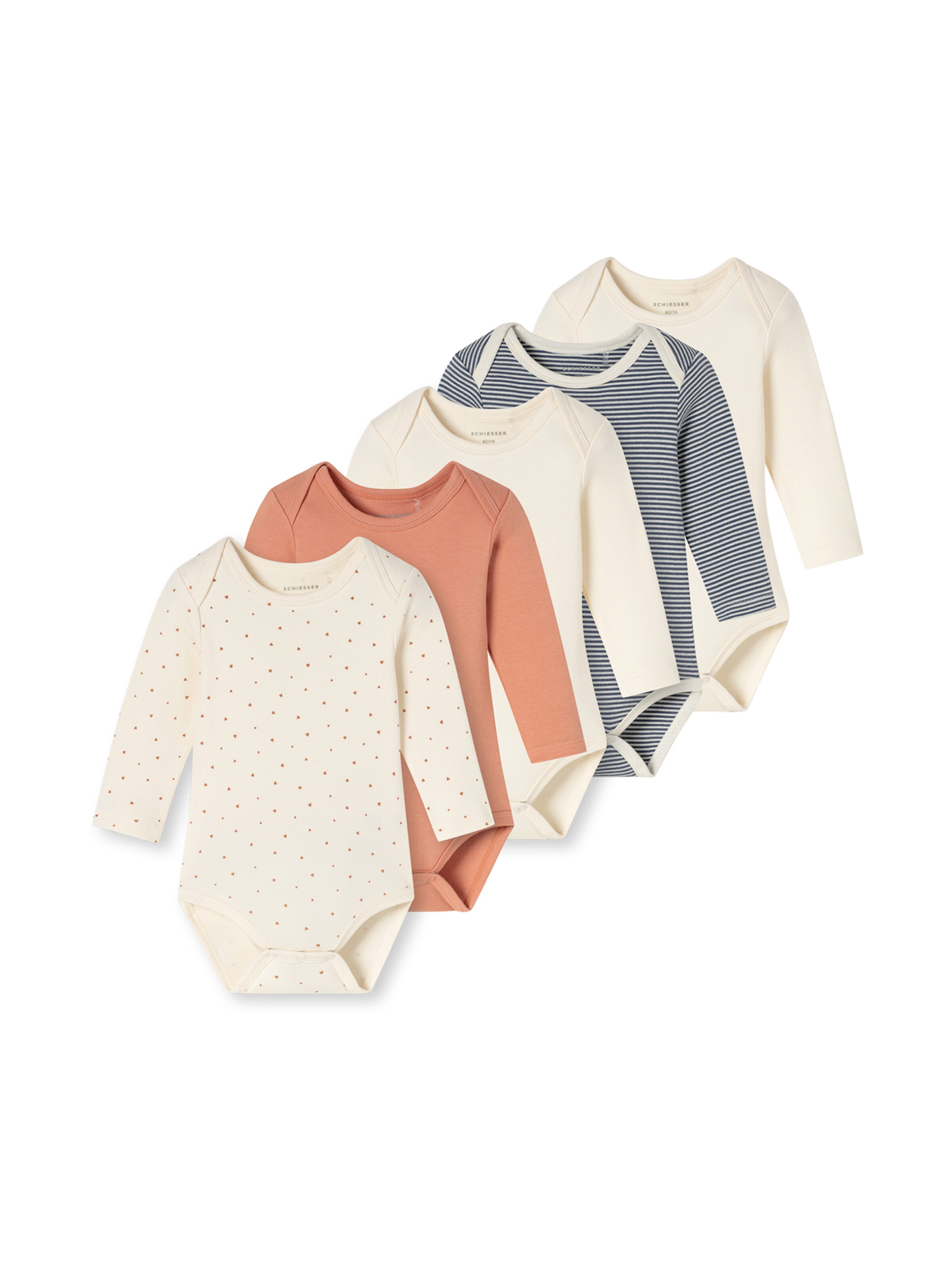 SCHIESSER Rompertje/body ' Fine Rib Multi ' in Blauw: voorkant