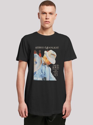 F4NT4STIC T-Shirt 'David Bowie Serious Moonlight' in Schwarz: Vorderseite