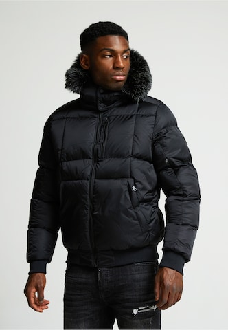 Alessandro Zavetti SAVINIO PUFFER BOMBER JACKET ' ' in Schwarz: Vorderseite