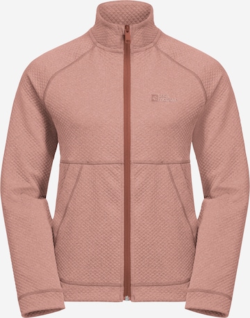 JACK WOLFSKIN Athletic Fleece Jacket 'FERNWEH' in Pink: front