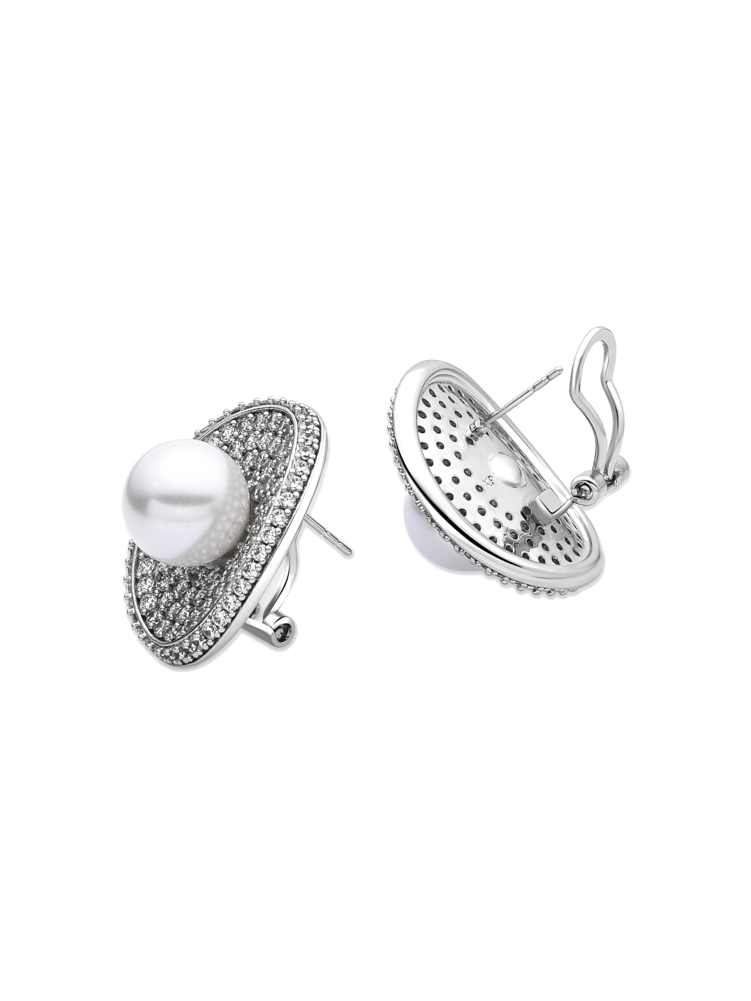 Boucles d'oreilles 'Noros' Luxenter en blanc