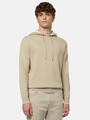 Sweat-shirt Boggi Milano en beige : devant